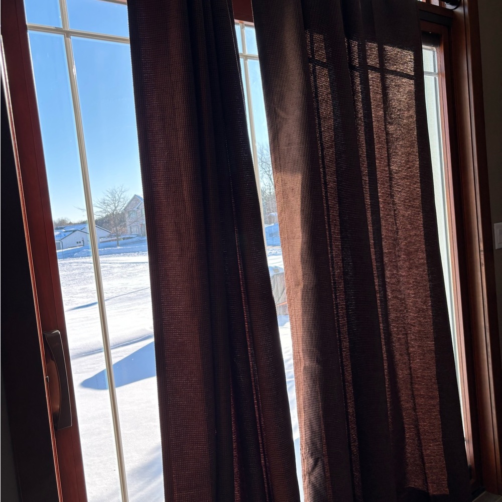 Elegant Brown Curtains set of 2